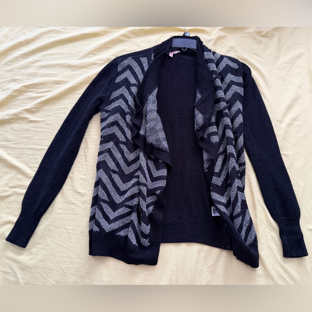 Candie’s Black and Beige Women's Sweater
